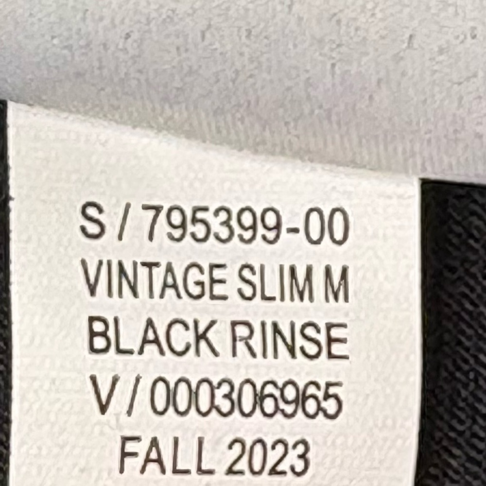 NWT GAP Mid Rise Vintage Slim Jeans • Black Rinse • Raw Hem • Tall 32/14 - Picture 14 of 15
